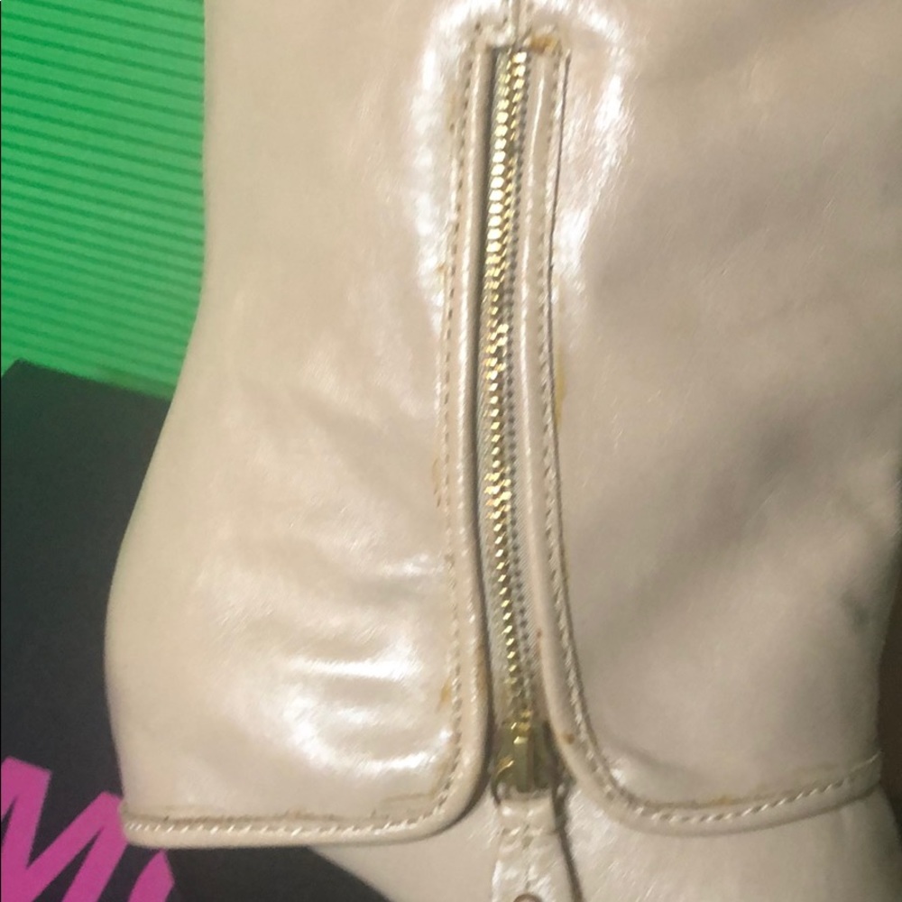MOJO MOXY OFF WHITE LEATHER BOOTS, SZ 8.5 - Picture 7 of 7